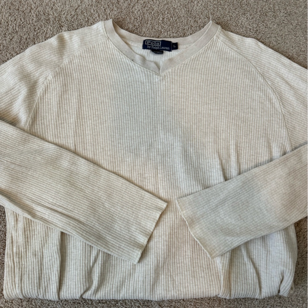 Ribbed 90s v-neck Ralph Lauren